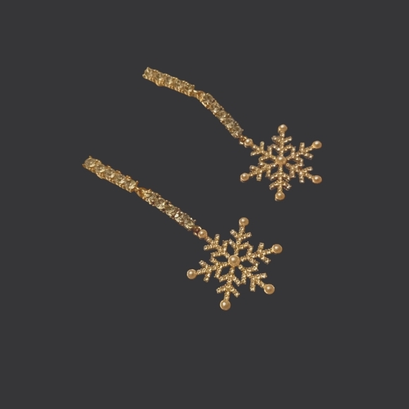 ❄️✨️NWT SUGARFIX BY BAUBLEBAR GOLD SNOWFLAKE NECKLACE/EARRINGS SET✨️❄️ - Picture 6 of 9